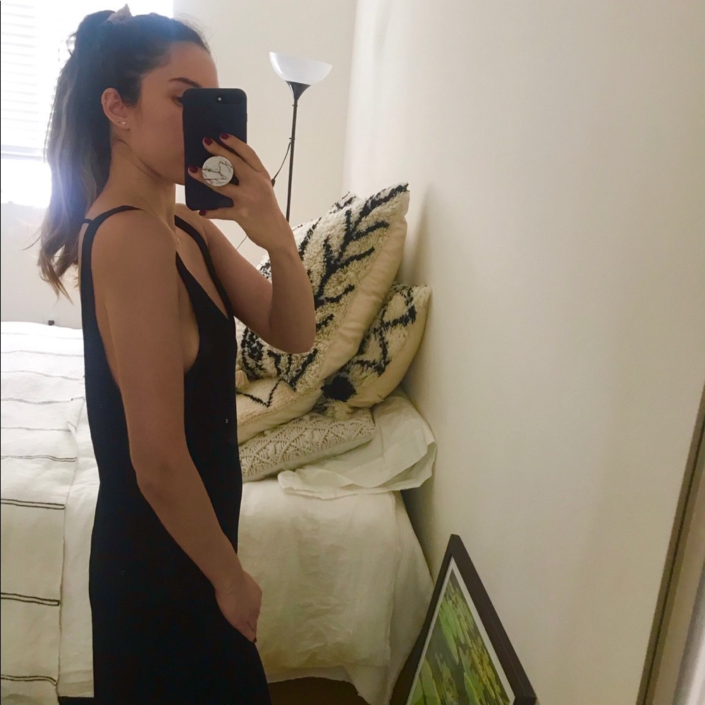NEW. Urban Outfitters black floor length dress